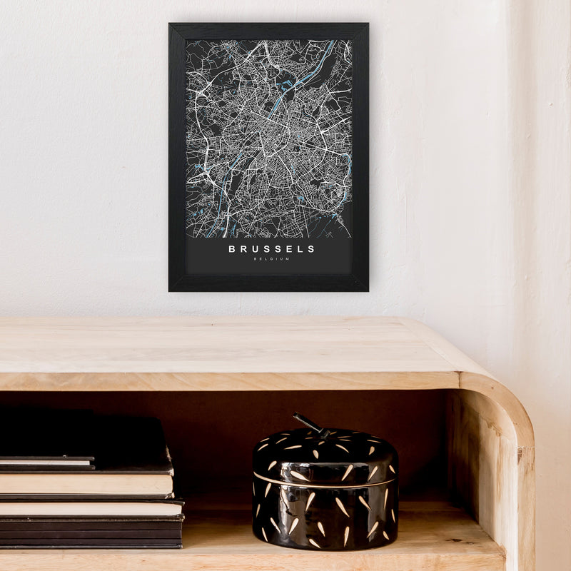 Brussel Art Print by UrbanMaps A4 White Frame
