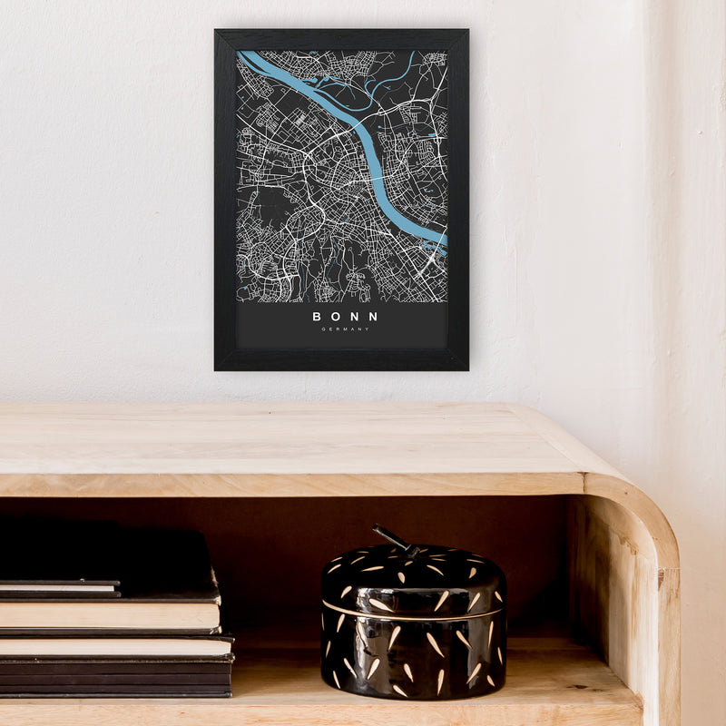 Bonn Art Print by UrbanMaps A4 White Frame