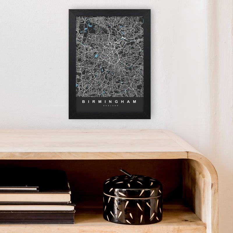 Birmingham III Art Print by UrbanMaps A4 White Frame