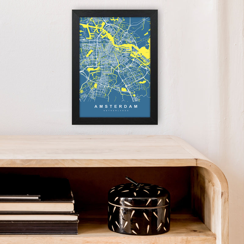 Amsterdam I Art Print by UrbanMaps A4 White Frame