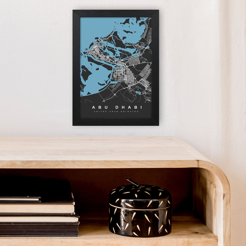 Abu Dhabi Art Print by UrbanMaps A4 White Frame