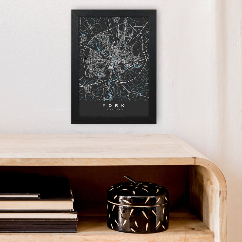 York III Art Print by UrbanMaps A4 White Frame