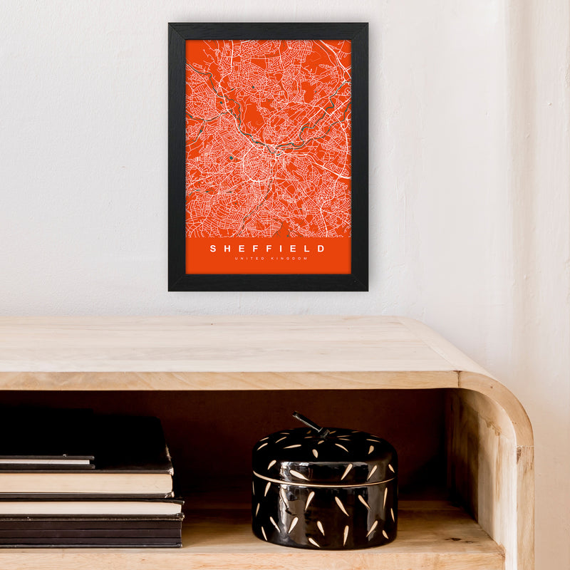 Sheffield I Art Print by UrbanMaps A4 White Frame