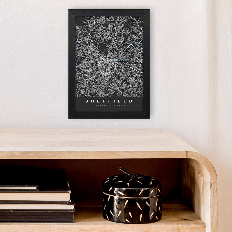 Sheffield III Art Print by UrbanMaps A4 White Frame