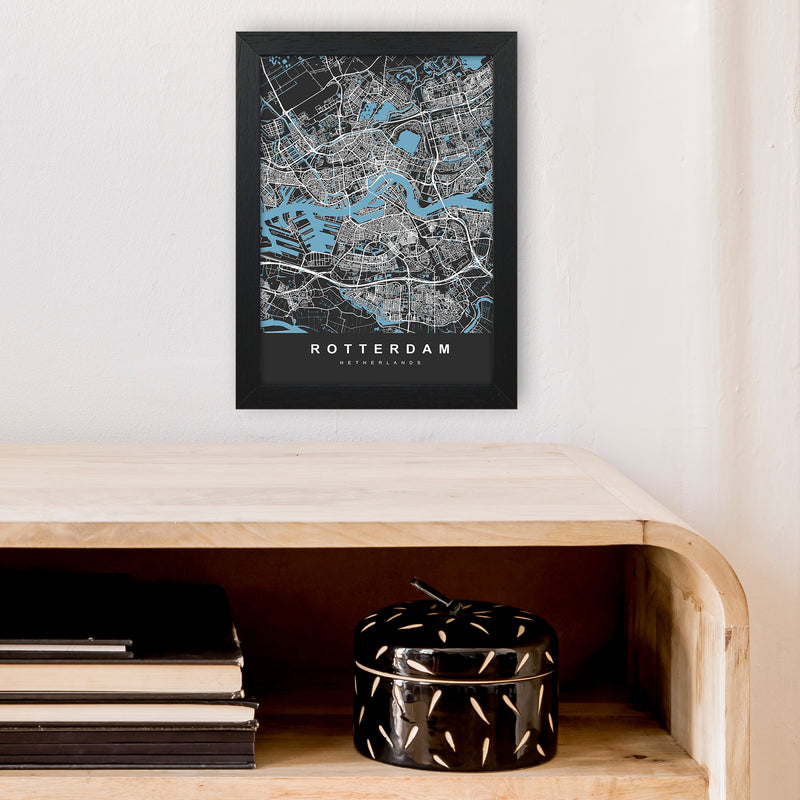 Rotterdam Art Print by UrbanMaps A4 White Frame