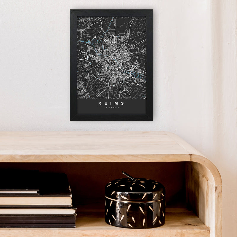 Reims Art Print by UrbanMaps A4 White Frame