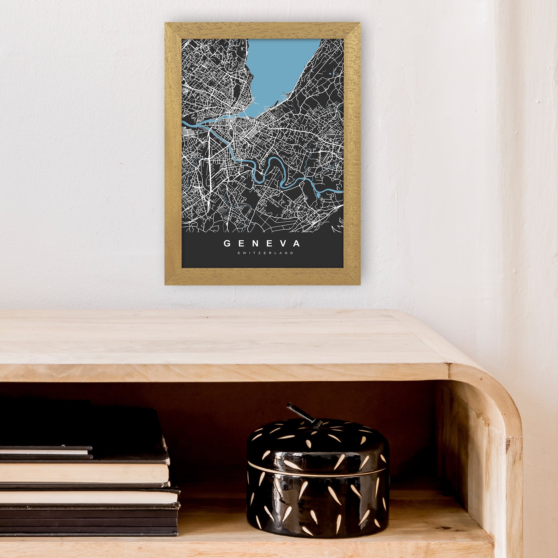 Geneva Art Print by UrbanMaps A4 Print Only