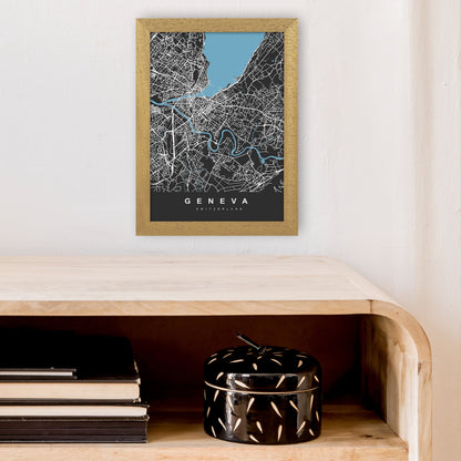 Geneva Art Print by UrbanMaps A4 Print Only