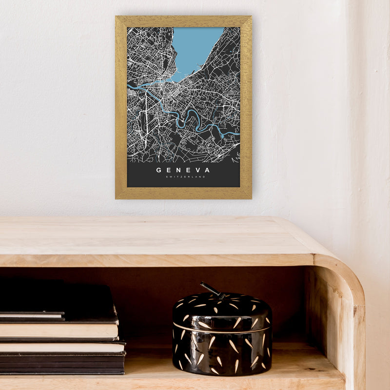 Geneva Art Print by UrbanMaps A4 Print Only
