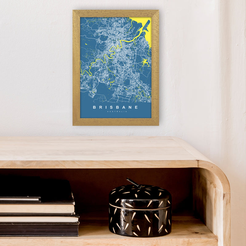Brisbane I Art Print by UrbanMaps A4 Print Only