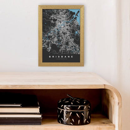 Brisbane II Art Print by UrbanMaps A4 Print Only