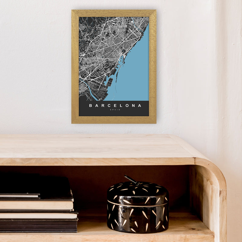 Barcelona Art Print by UrbanMaps A4 Print Only
