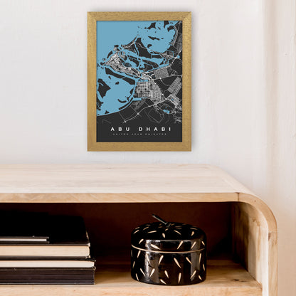 Abu Dhabi Art Print by UrbanMaps A4 Print Only