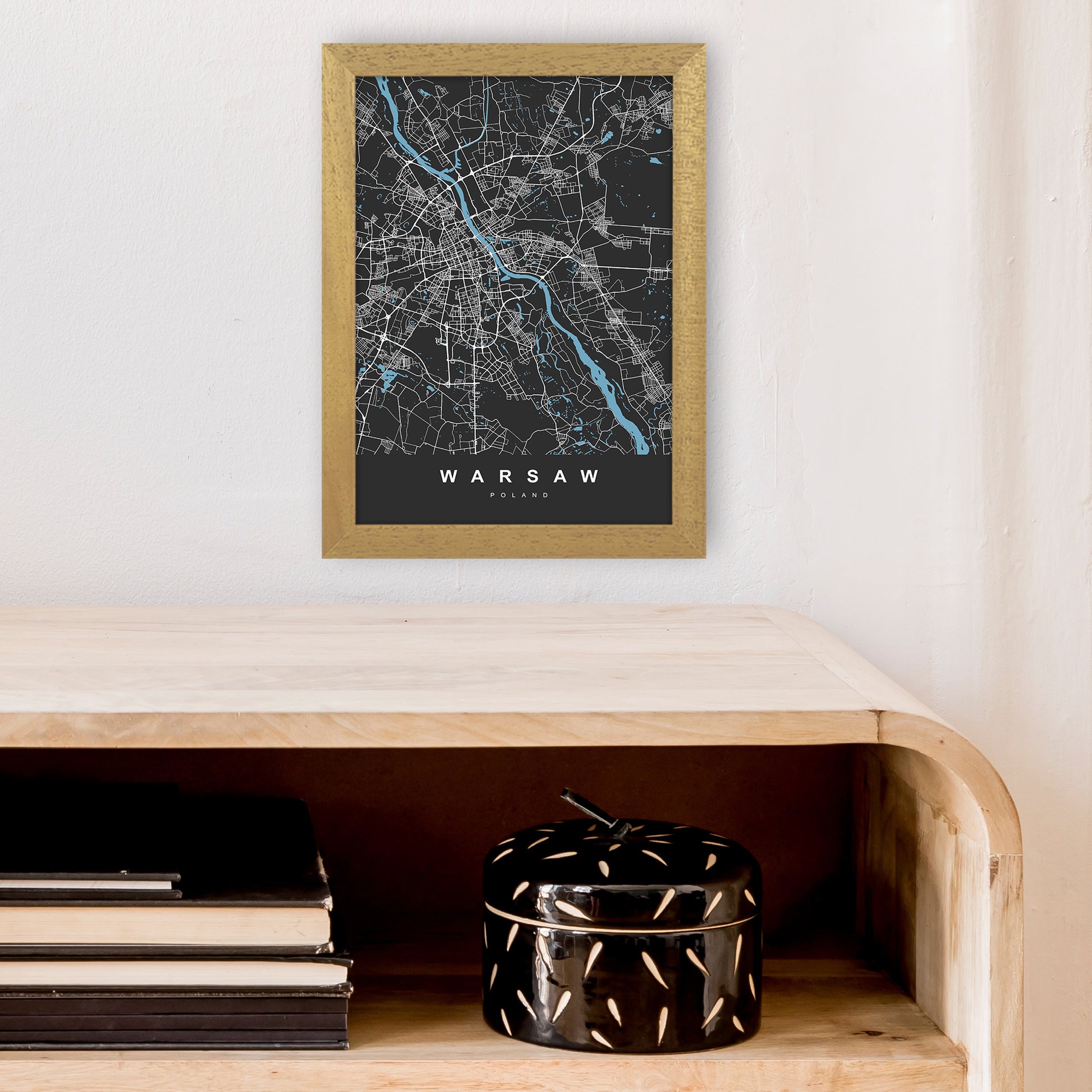 Warsaw Art Print by UrbanMaps A4 Print Only
