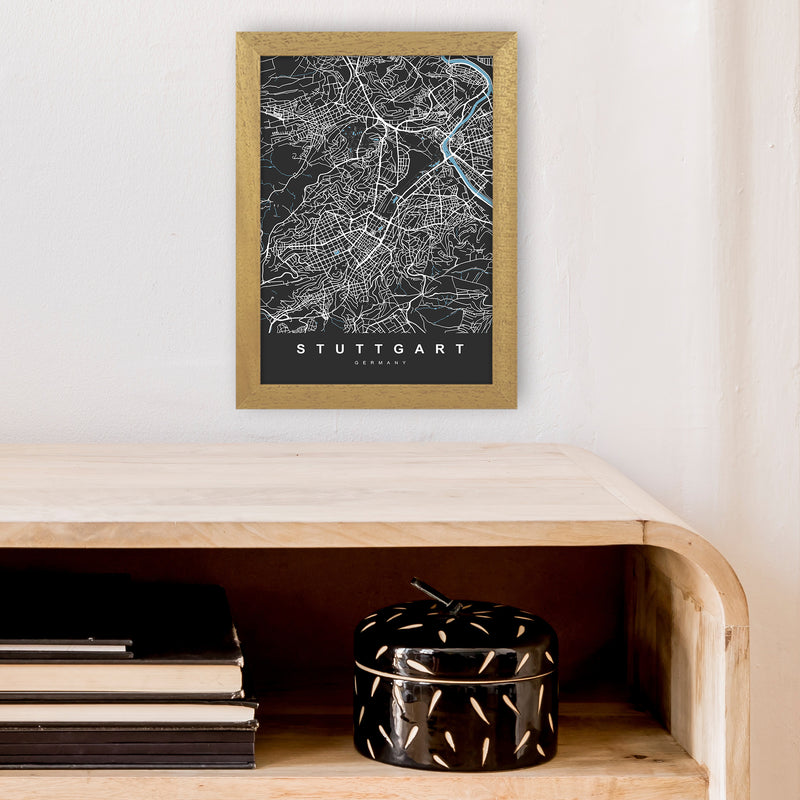 Stuttgart Art Print by UrbanMaps A4 Print Only