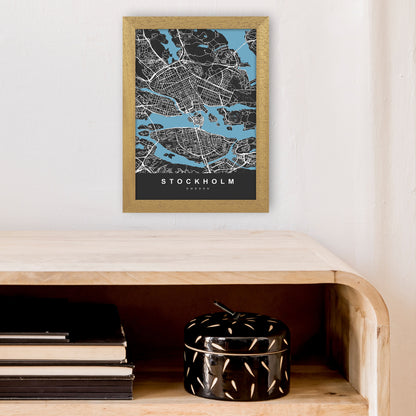 Stockholm Art Print by UrbanMaps A4 Print Only