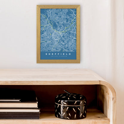 Sheffield II Art Print by UrbanMaps A4 Print Only