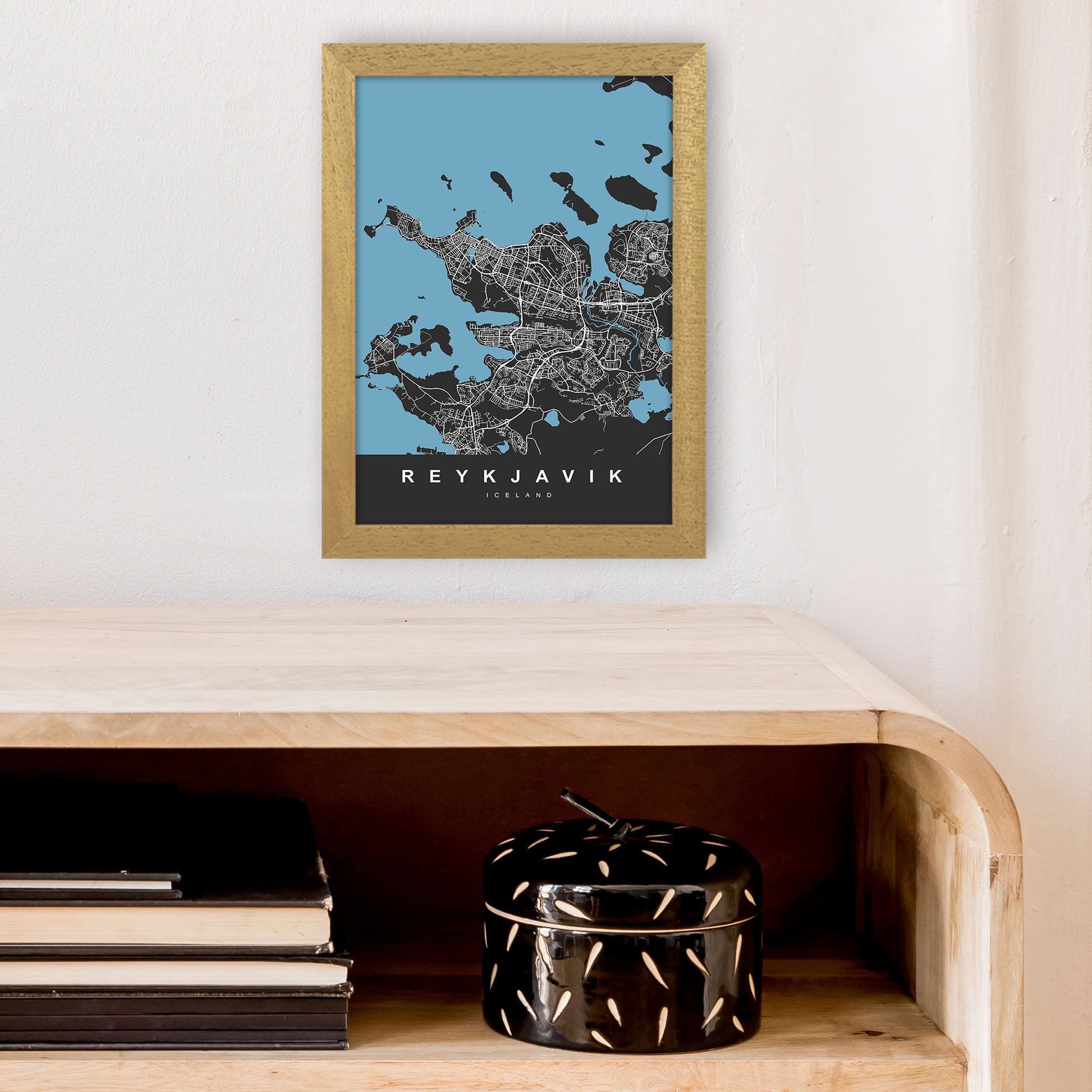 Reykjavik Art Print by UrbanMaps A4 Print Only