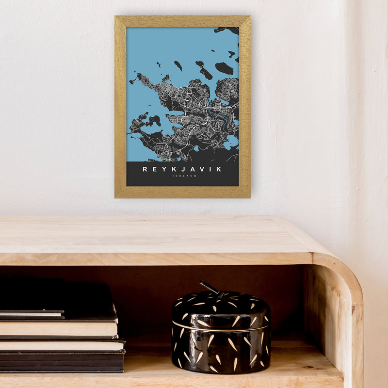 Reykjavik Art Print by UrbanMaps A4 Print Only