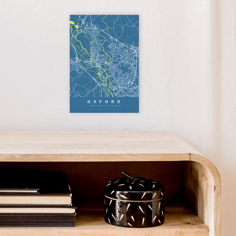Oxford II Art Print by UrbanMaps A4 Black Frame