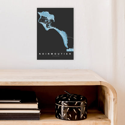 Noirmoutier Art Print by UrbanMaps A4 Black Frame