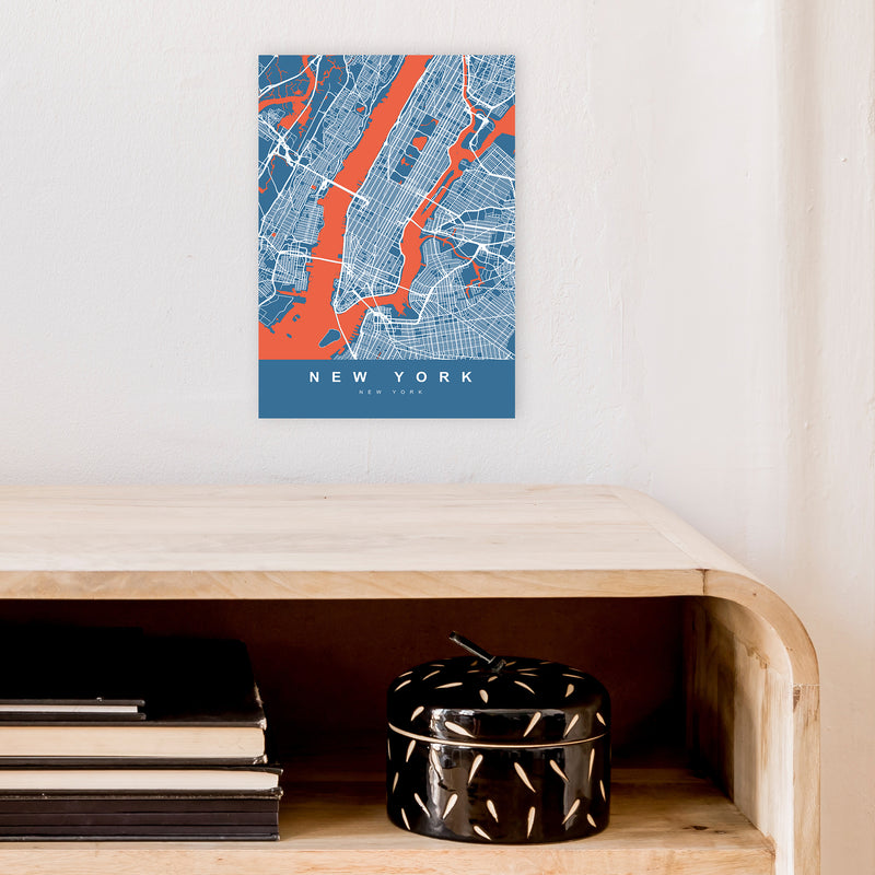 New York I Art Print by UrbanMaps A4 Black Frame