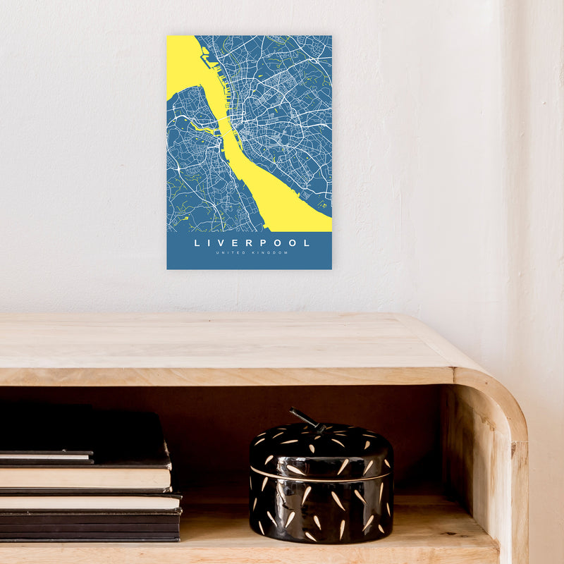 Liverpool I Art Print by UrbanMaps A4 Black Frame
