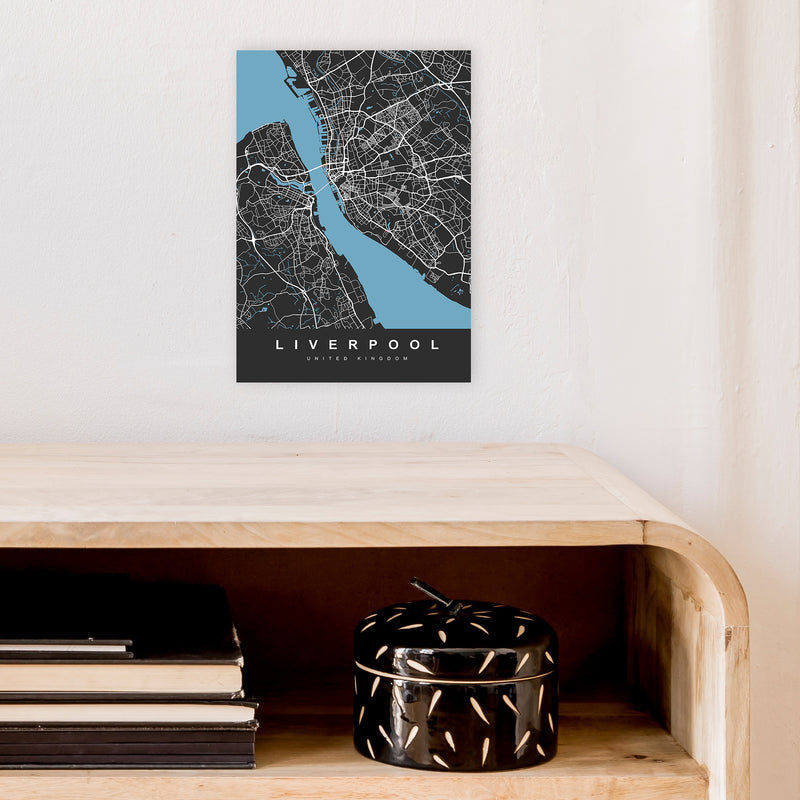 Liverpool II Art Print by UrbanMaps A4 Black Frame