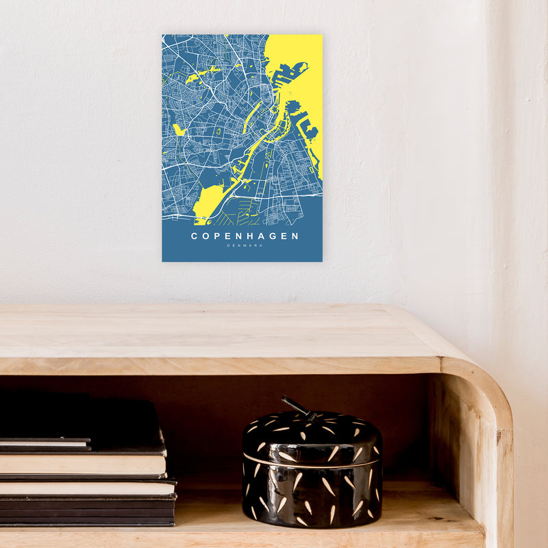Copenhagen I Art Print by UrbanMaps A4 Black Frame