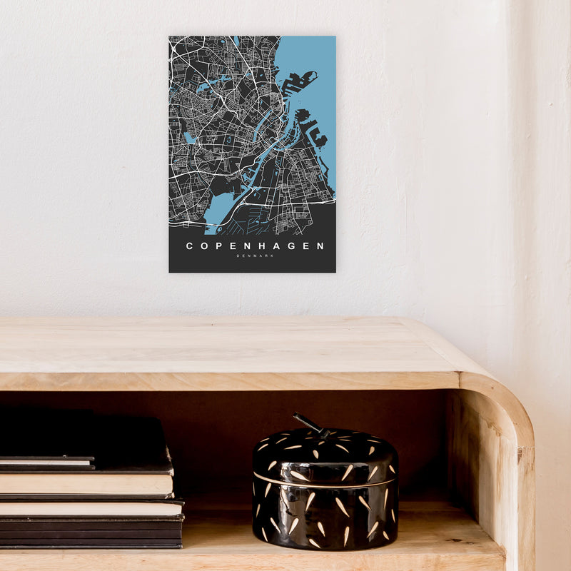 Copenhagen II Art Print by UrbanMaps A4 Black Frame