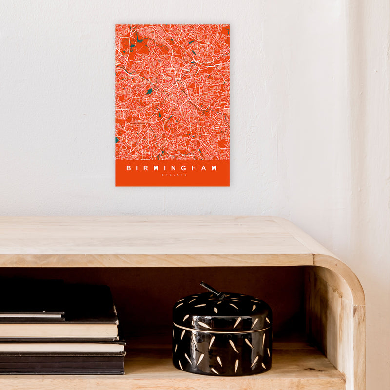 Birmingham I Art Print by UrbanMaps A4 Black Frame