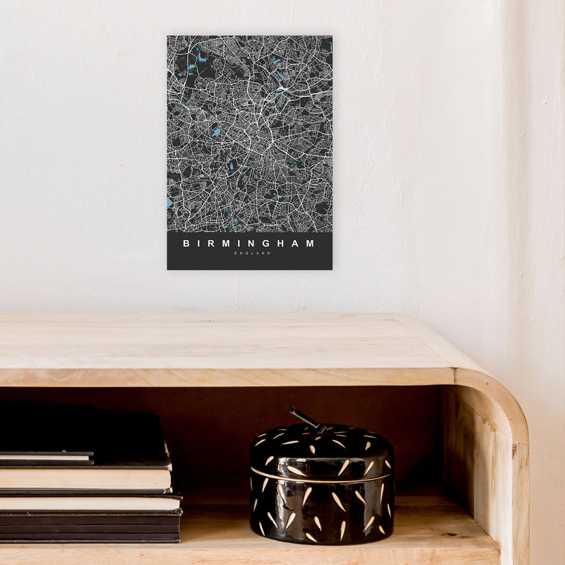 Birmingham III Art Print by UrbanMaps A4 Black Frame
