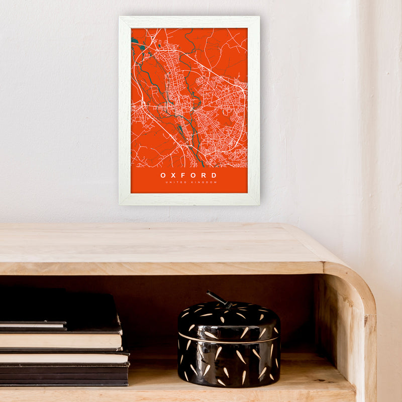 Oxford I Art Print by UrbanMaps A4 Oak Frame