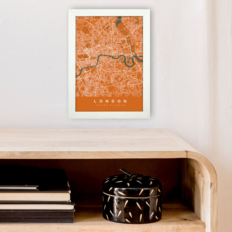 London I Art Print by UrbanMaps A4 Oak Frame