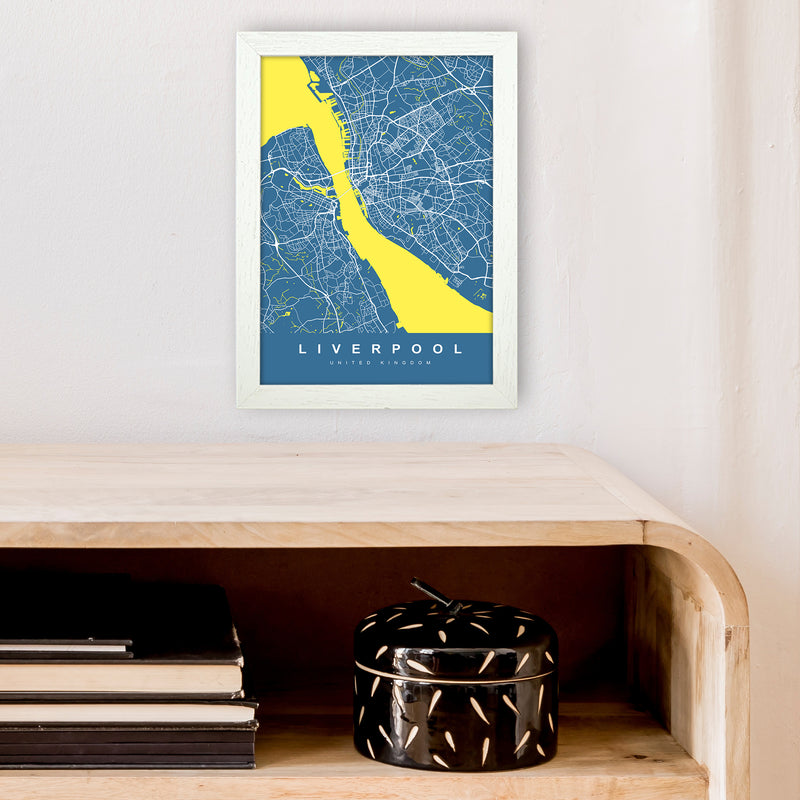 Liverpool I Art Print by UrbanMaps A4 Oak Frame