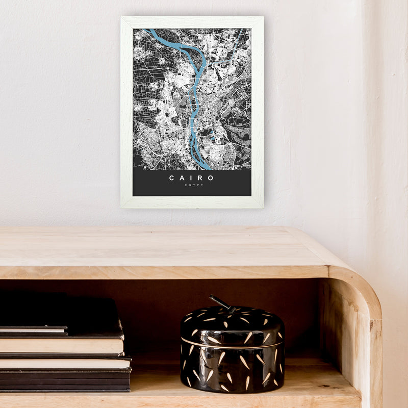 Cairo Art Print by UrbanMaps A4 Oak Frame