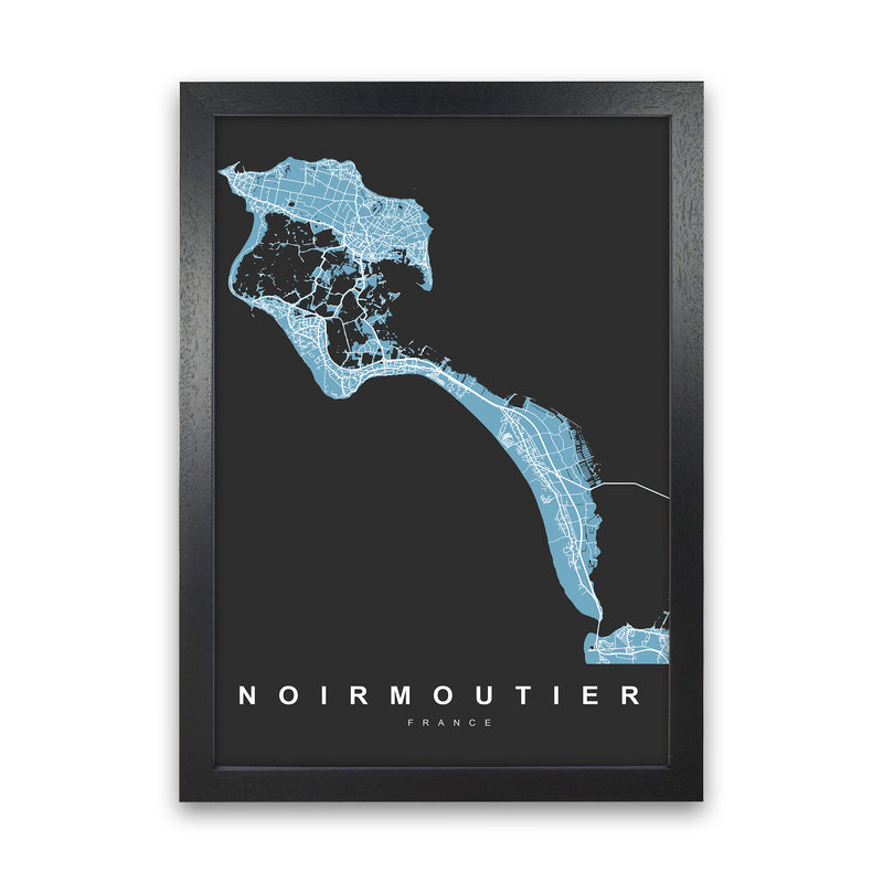 Noirmoutier Art Print by UrbanMaps Black Grain