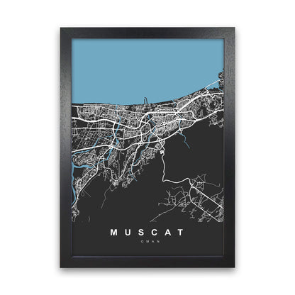 Muscat Art Print by UrbanMaps Black Grain