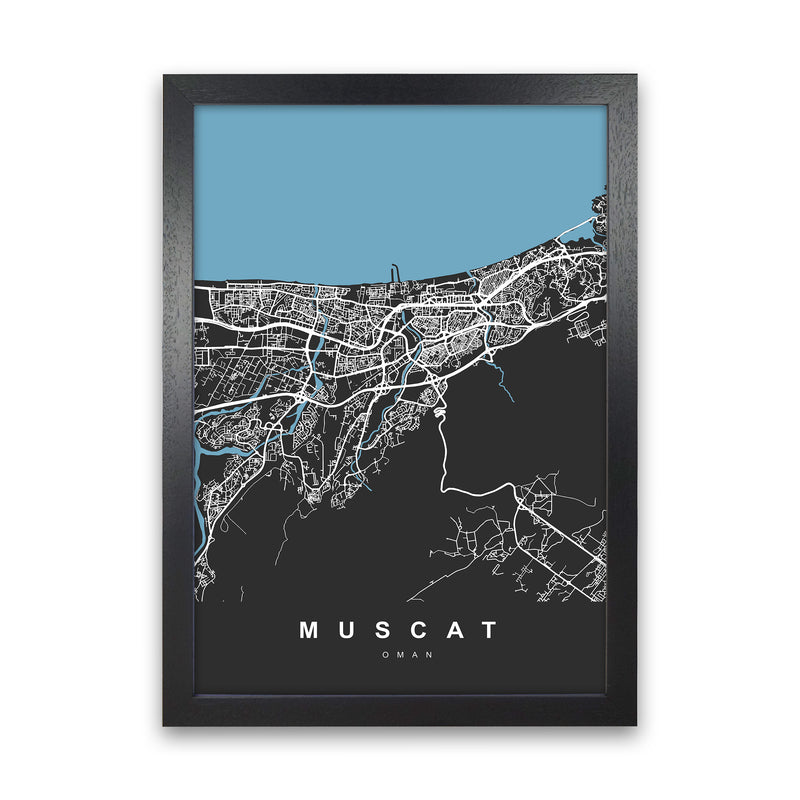 Muscat Art Print by UrbanMaps Black Grain