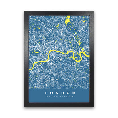 London II Art Print by UrbanMaps Black Grain