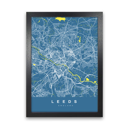 Leeds II Art Print by UrbanMaps Black Grain