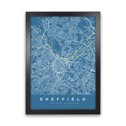 Sheffield II Art Print by UrbanMaps Black Grain