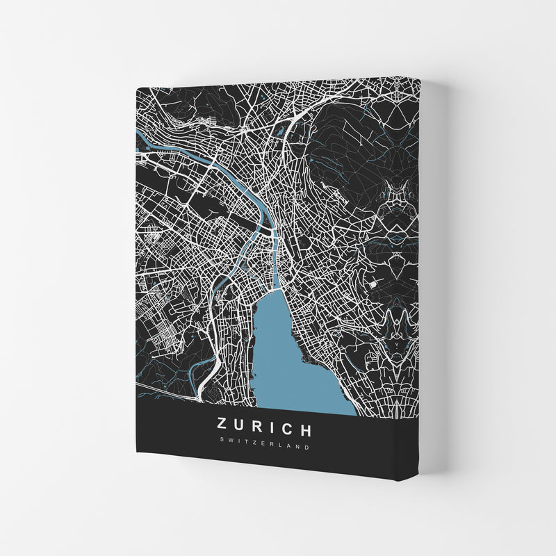 Zurich Art Print by UrbanMaps Canvas