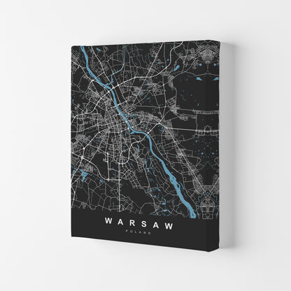 Warsaw Art Print by UrbanMaps Canvas