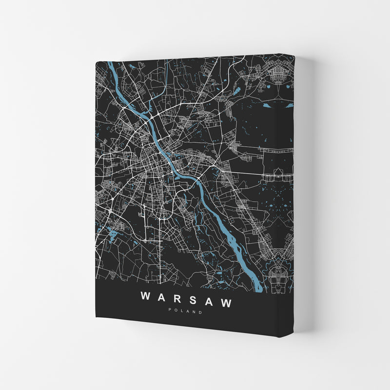 Warsaw Art Print by UrbanMaps Canvas