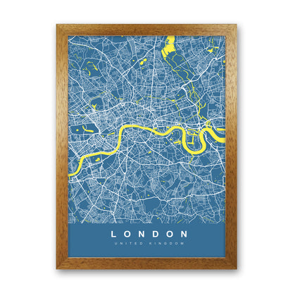 London II Art Print by UrbanMaps Oak Grain