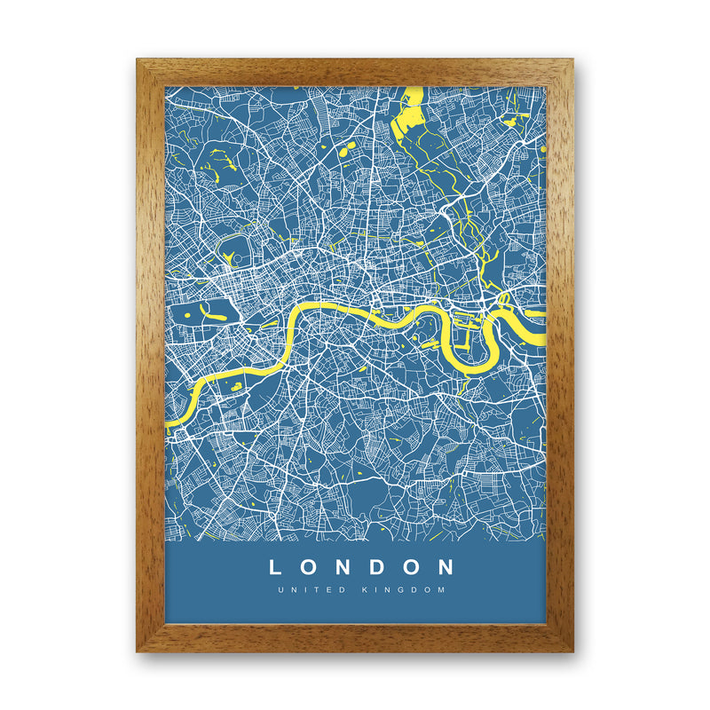 London II Art Print by UrbanMaps Oak Grain