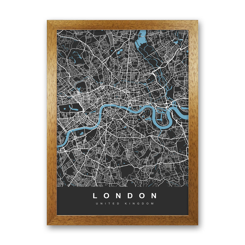 London III Art Print by UrbanMaps Oak Grain
