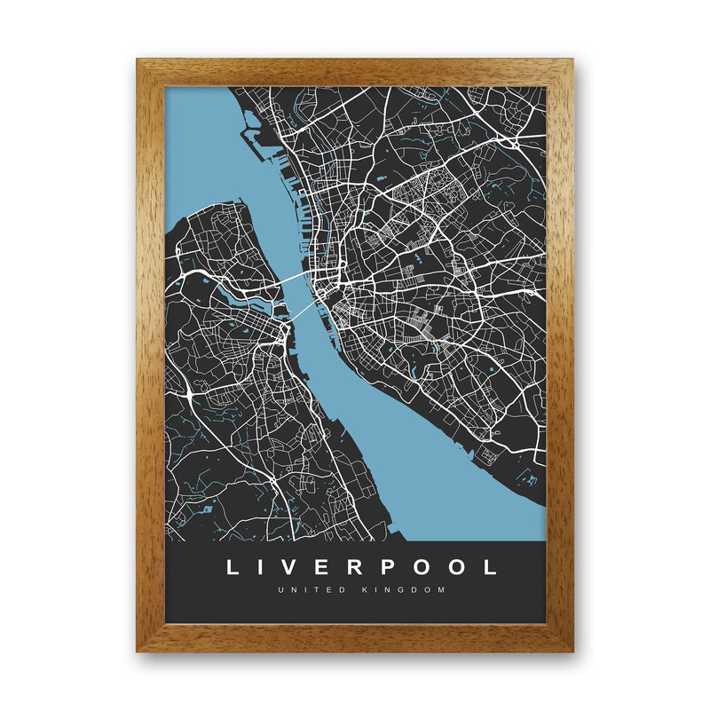 Liverpool II Art Print by UrbanMaps Oak Grain