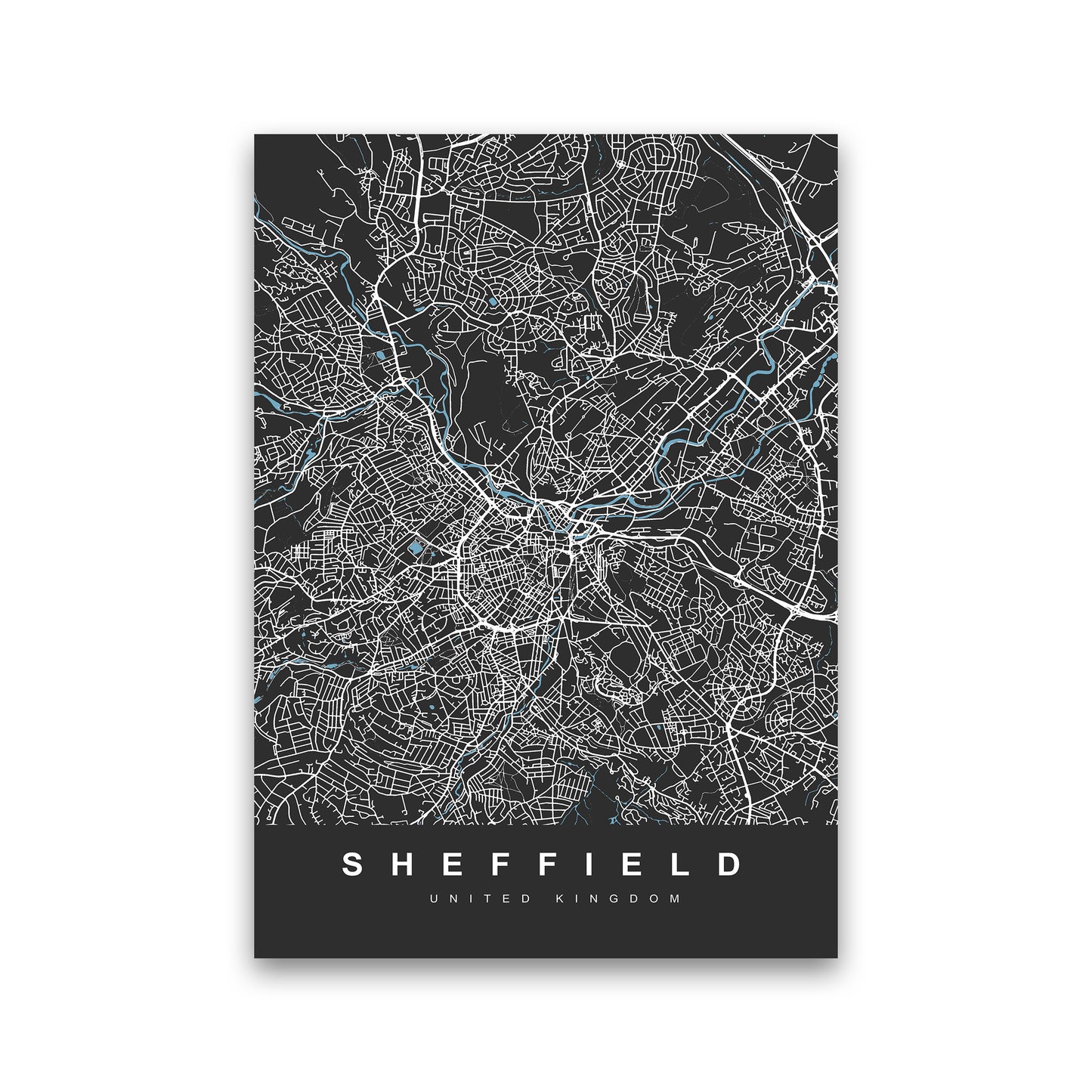 Sheffield III Art Print by UrbanMaps Print Only